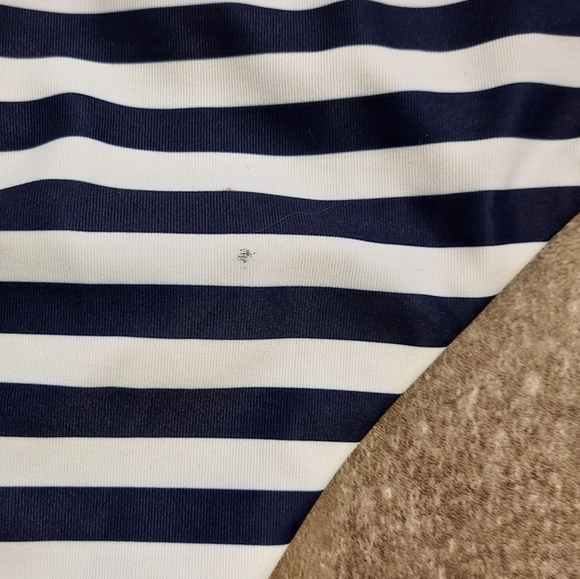 Cupshe Navy Striped Bikini Bottom size Medium NWT - Picture 4 of 4